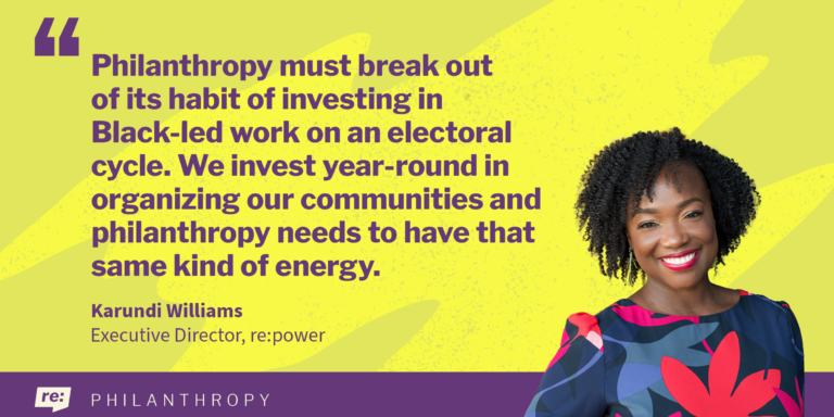 Karundi Williams quote on philanthropy